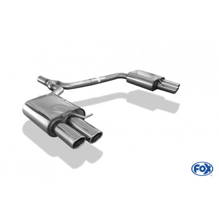 Audi A4 B8 Limousine/ Avant + S-Line Endschalldämpfer rechts/links zweiflutig inkl. Y-Adapterrohr Ø65mm innen - 2x80 Typ 17 rechts/links