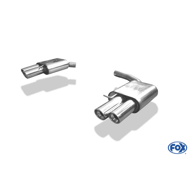 Audi A4/A5/ S5 quattro - B8/ 8T Endschalldämpfer rechts/links für 2-Rohr zweiflutig - 2x90 Typ 17 rechts/links