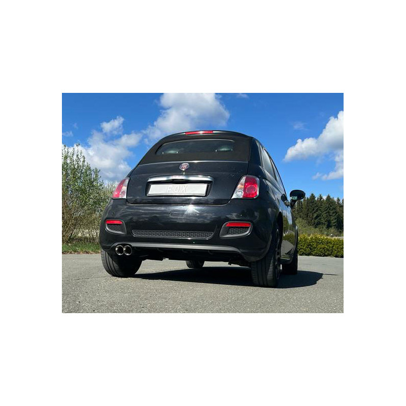 Fiat 500/ 500C Endschalldämpfer - 2x80 Typ 25