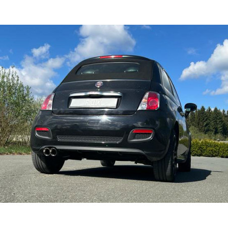 Fiat 500/ 500C Endschalldämpfer - 2x80 Typ 25